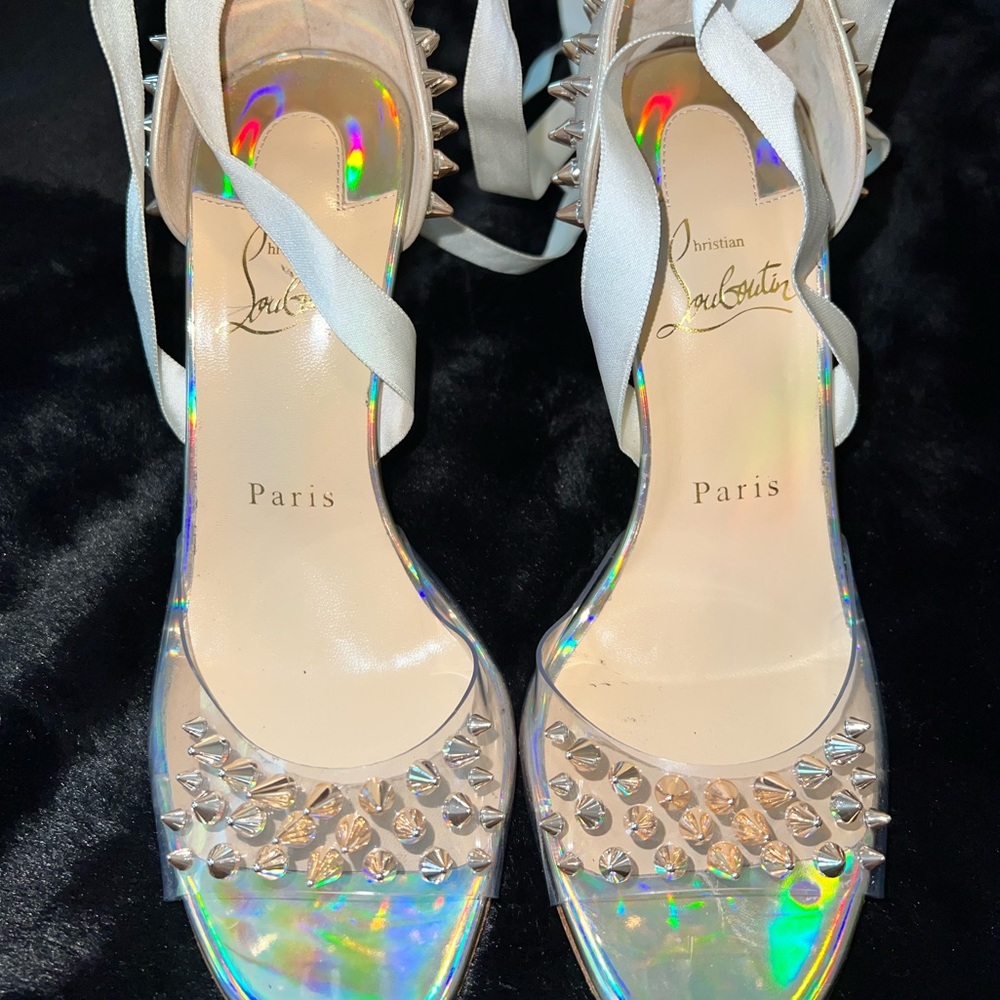 Christian Louboutin Spiked Iridescent Heels